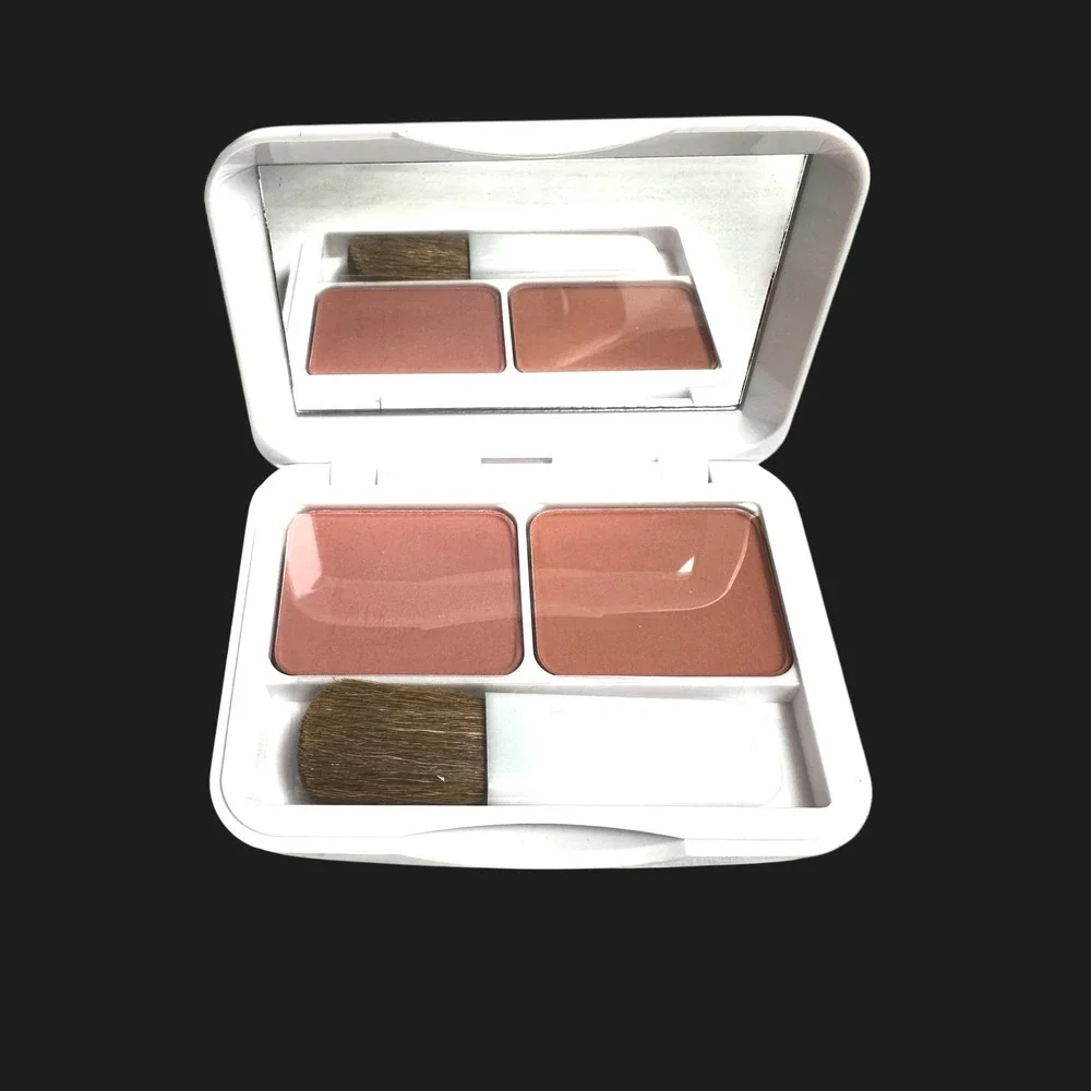 Linda Seidel Mauve Peach Duo Blush Compact Mirror Brush Cosmetics NOS‎